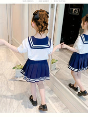 Youth Girls' High Waist Pleated Skirt School Uniform Short Skirt