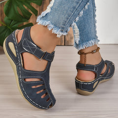 Women's Hollow Out Wedge Sandals Non-Slip Beach Sandals