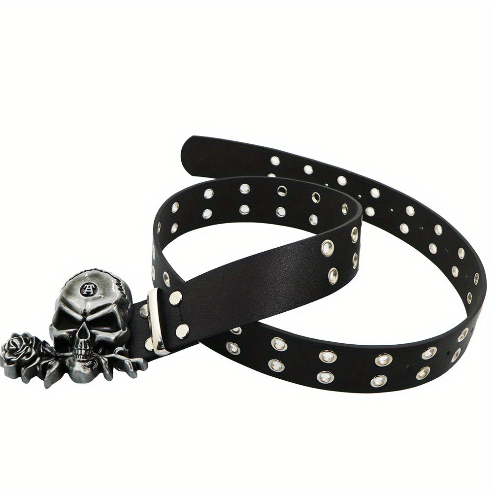 Men's Skull Buckle Punk Nightclub Party Belt