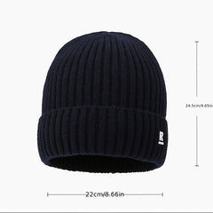 Winter Thickened Knitted Beanie Hat Ski Hat Ear Protection Warm Hat