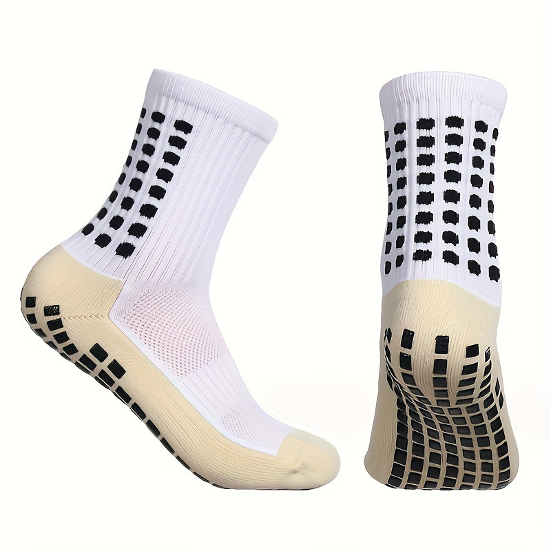 Men's Soccer Socks - Sweat Absorbing Athletic Sports Thickened Grip Pads