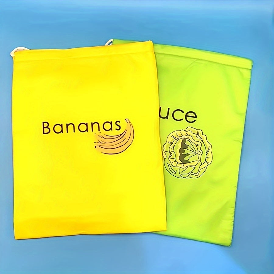 2pcs Reusable Storage Bag Organizer For Fresh Fruits Prevents Ripening