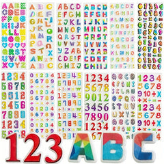 12pcs 3D Puffy Alphabet & Number Stickers Educational Toys for Boys & Girls