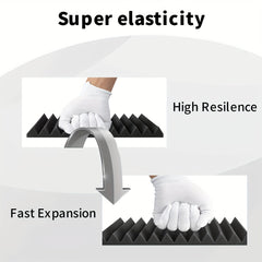 24pcs Acoustic Panels 12x12x1 High Density Foam for Echo Absorption