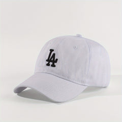LA Embroidery Stylish Baseball Cap Solid Couple Casual Dad Hat Unisex