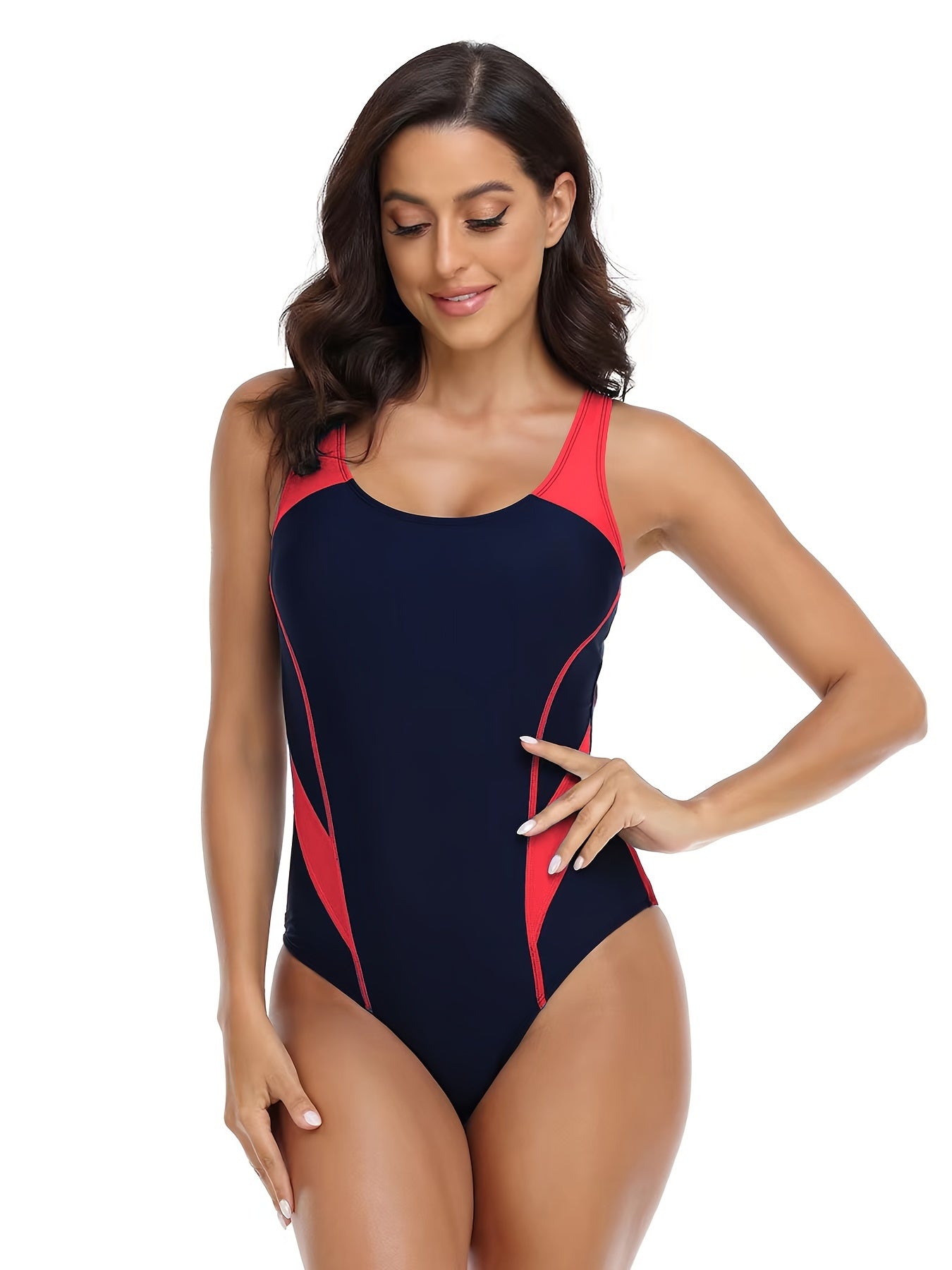 Tummy Control One Piece Swimsuit Backless High Cut Bathing Suit