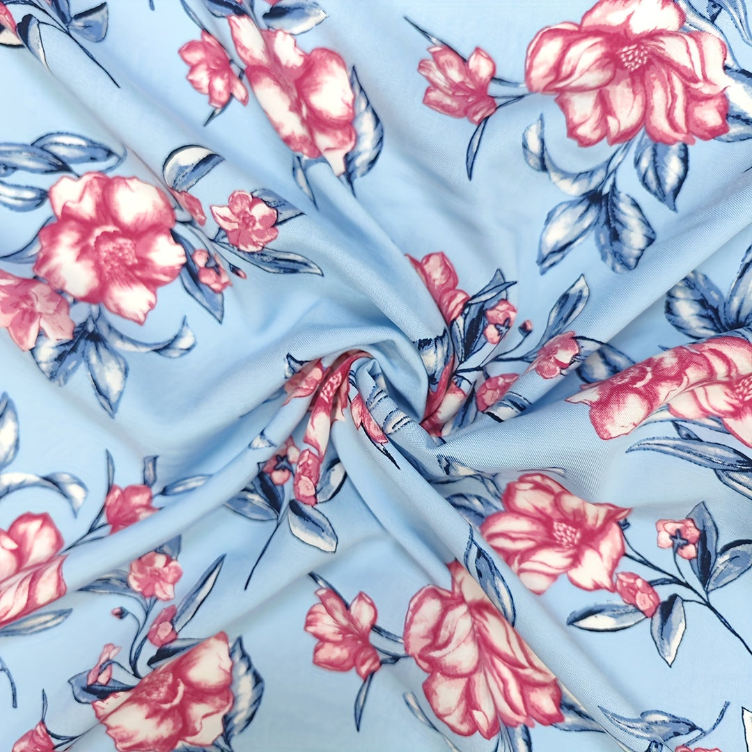 1pc Faux Cotton Fabric Diy Cloth Pants Dress Fabric 1yard Cut Size