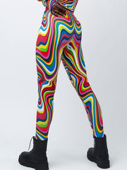 Aesthetics Print Butt Lifting Leggings for Workouts & Yoga
