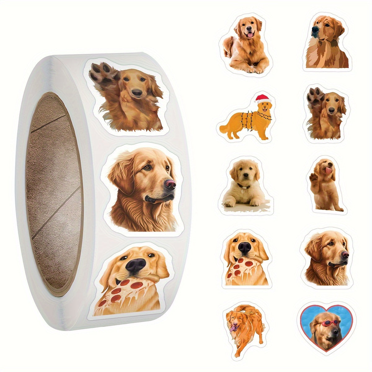 Golden Retriever Stickers Laptop Water Bottle Phone Luggage Dog Stickers