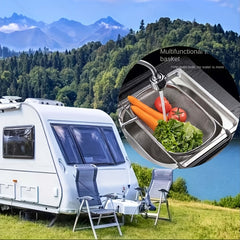Telescopic Mesh Basket & Sink Drain for Washing Fruits & Veggies