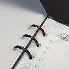 12pcs A5 Transparent Spiral Binder with Gilded Stickers Diary Book Separator