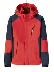 Waterproof Lightweight Hooded Windbreaker Jacket Men's Zip Up Coat
