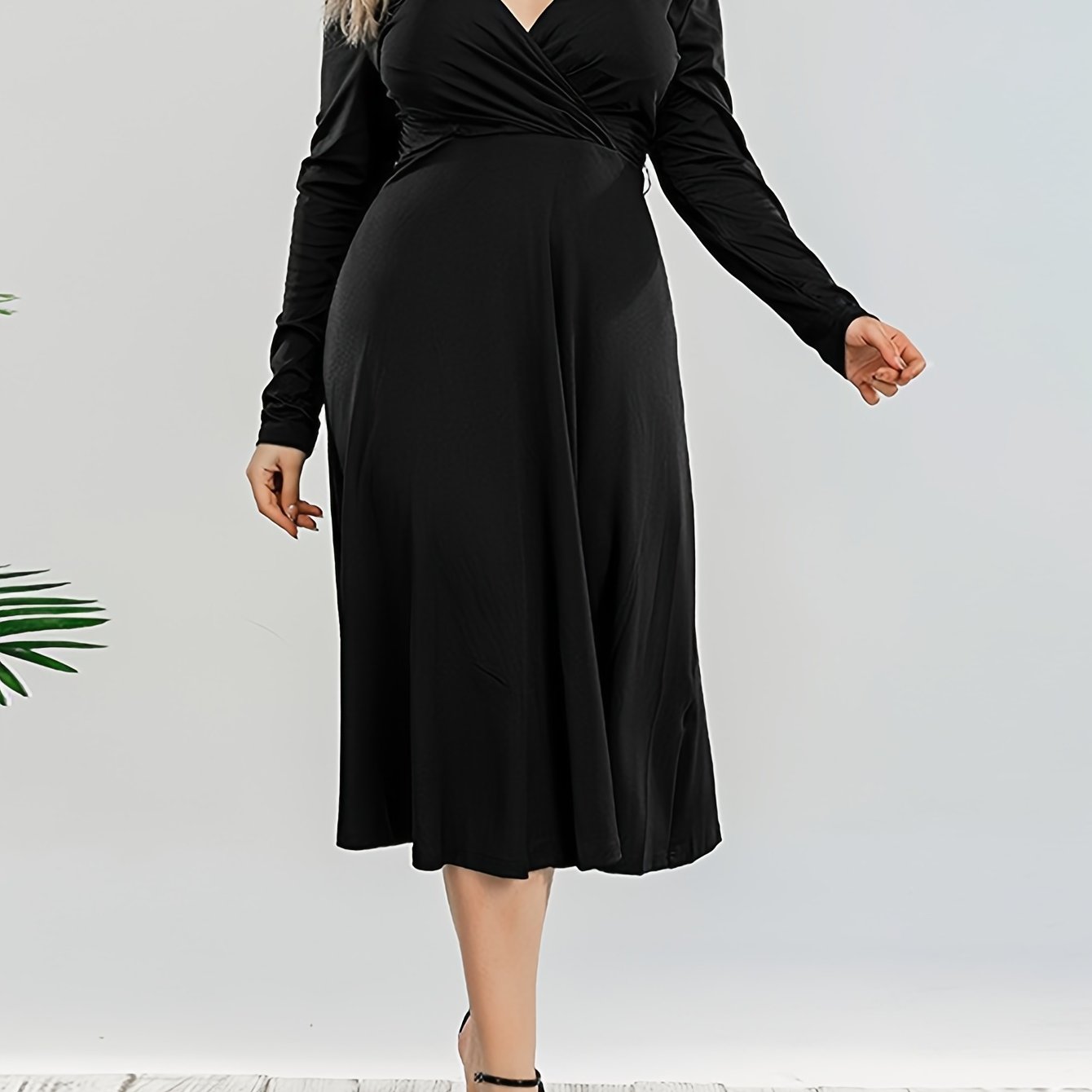 Sexy Maxi Dress Solid Long Sleeve Backless Stretch