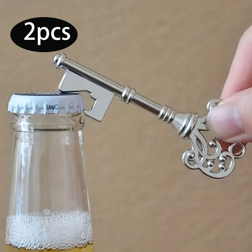 2 Metal Key Bottle Opener Keychain Wedding Party Supplies
