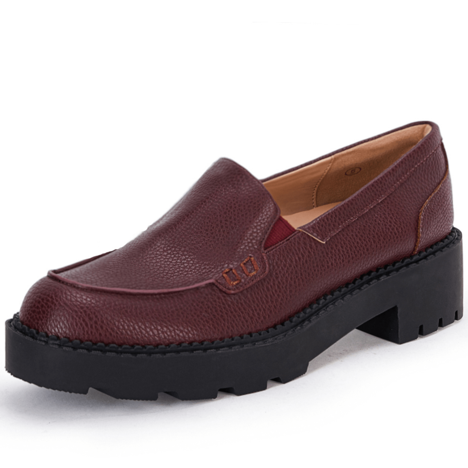 Women's Chunky Platform Loafers Soft Sole Slip On Shoes