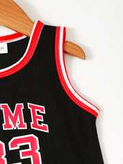 Toddler Kid Basketball Jersey Outfit Game 83 Tank Top Track Shorts Set
