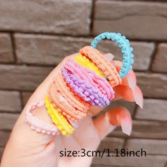 50pcs Children's Head Rope High Elastic Candy Hair Ring