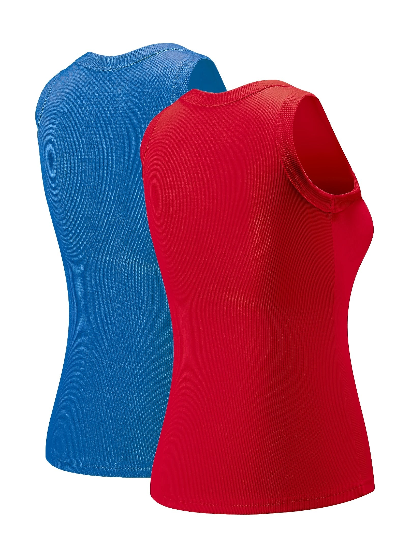 Women's Ribbed Sleeveless Tank Top for Summer Workout
