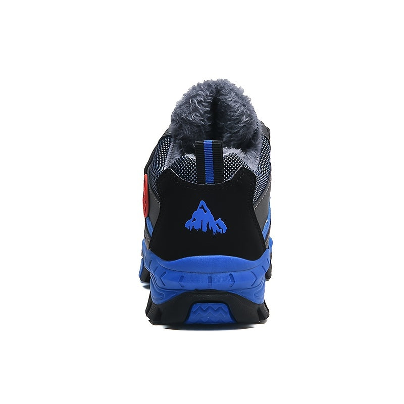 Boys Warm Fleece Sneakers Outdoor Hiking Climbing Shoes