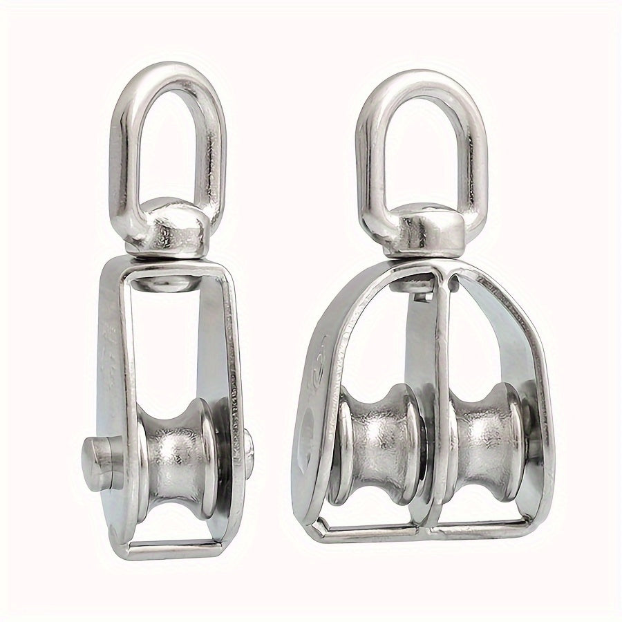 304 Stainless Steel U-Shaped Lifting Ring Fixed Pulley Single & Double Wheel