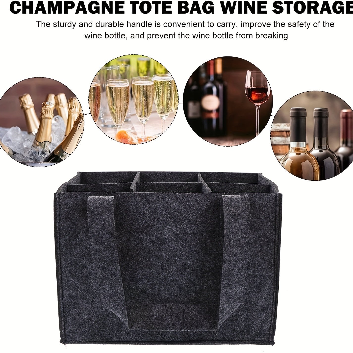 Red Wine Felt Bag Christmas Wedding Wine Storage Bag Gift