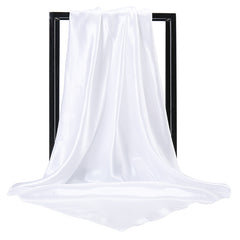 Womens Large Satin Square Scarf Silk Hair Wrapping