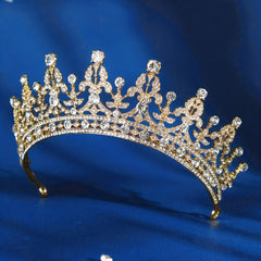 Rhinestone Baroque Crown Tiara Headband Bridal Wedding Headwear