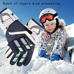 Kids Skiing Gloves Windproof Waterproof Outdoor Hiking