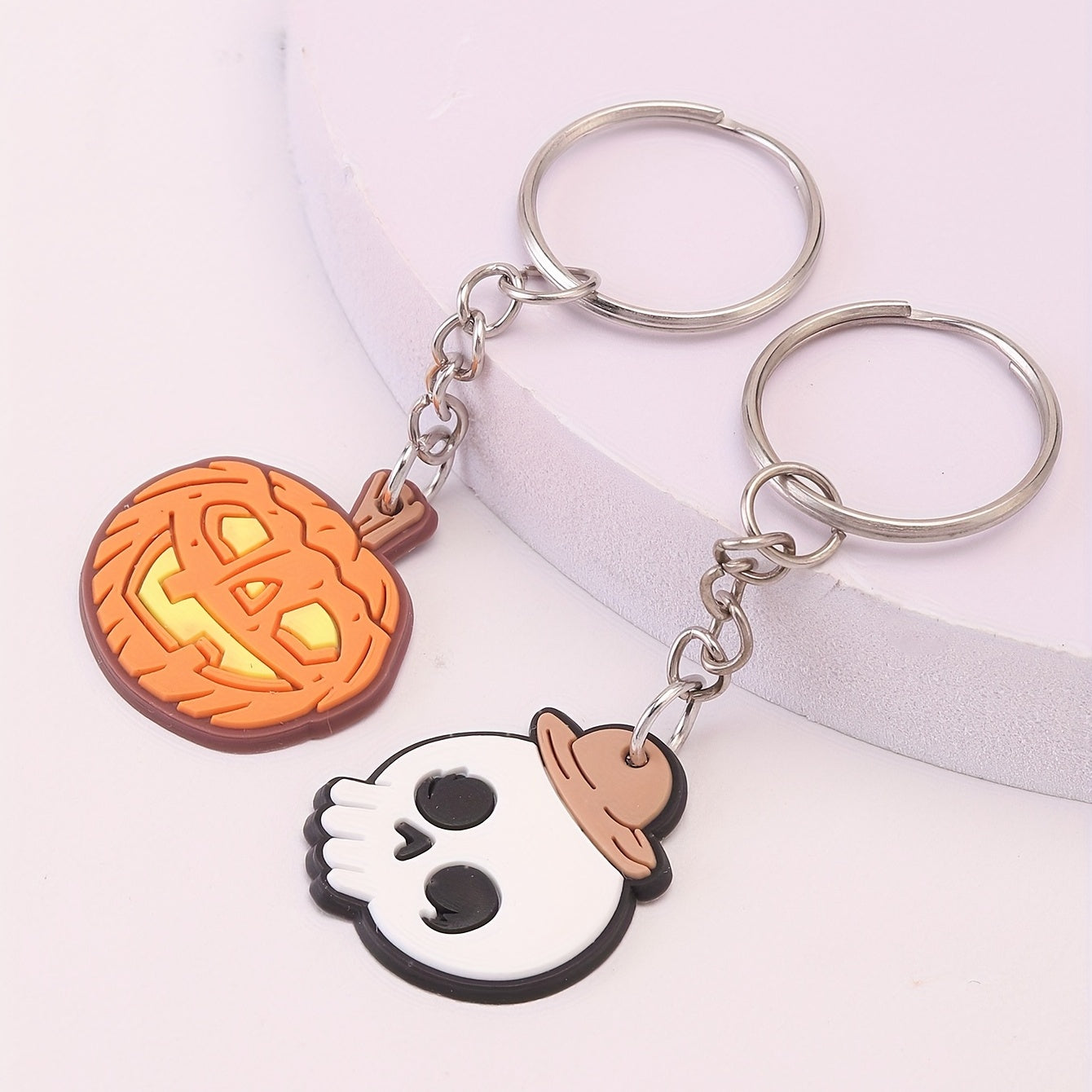 10pcs Halloween Keychain Pendant PVC Soft Rubber Bag Accessory Ornament