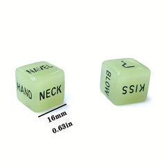 2pcs Acrylic Luminous Game Dice Party Supplies