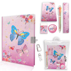 Girls Diary With Lock Kids Journal Stationary Set Mermaid Gift