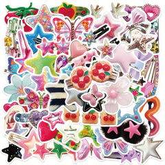 50pcs Y2K Celebrity Hairpin Series Waterproof Graffiti Stickers DIY Handbook Sti