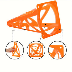 9/16pcs Hollow Soccer Ball Training Cones Small Cones With Mesh Bag
