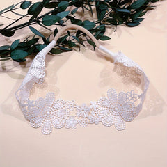 Soft Lace Floral Hair Bands For Newborns
