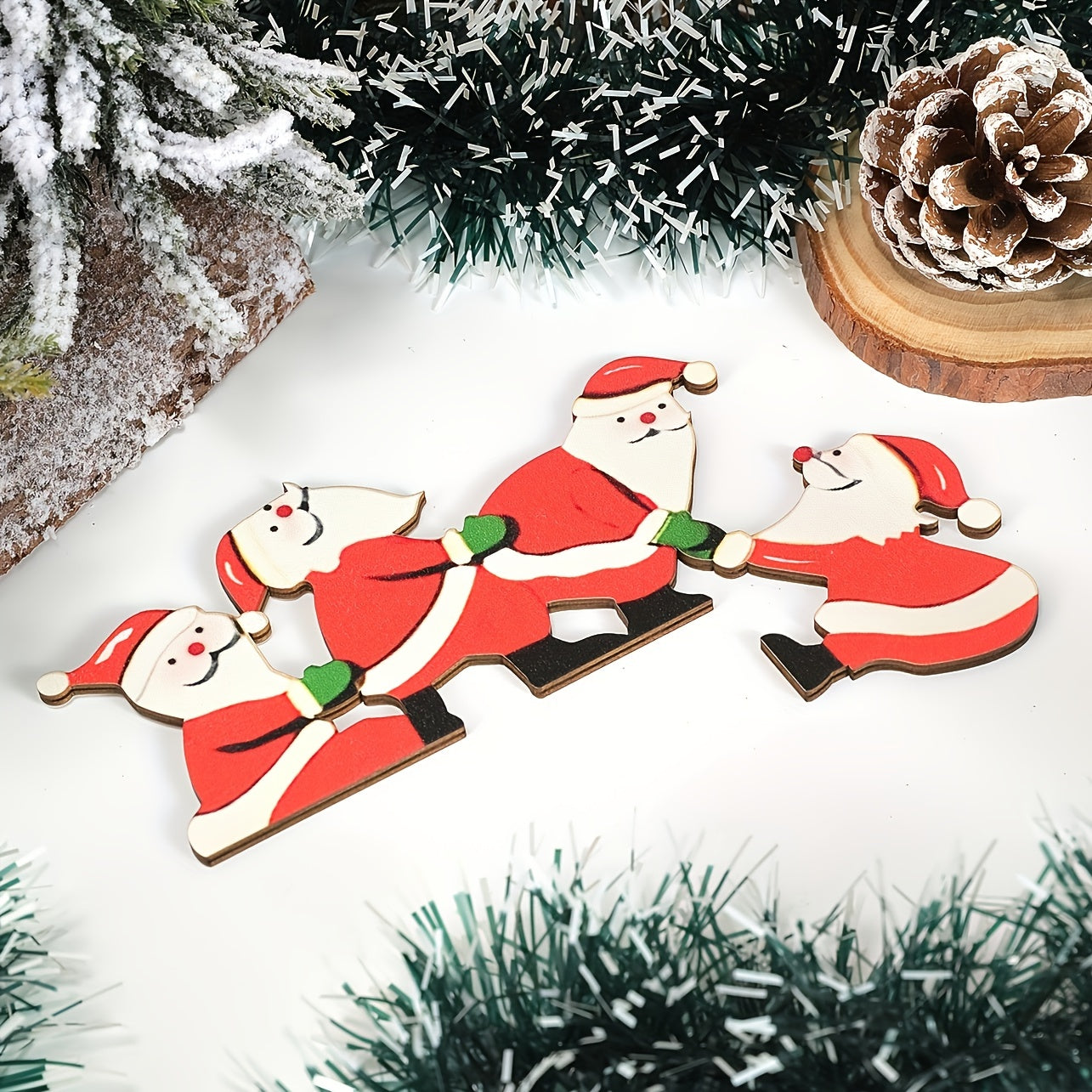 Christmas Wooden Door Frame Decorations Reindeer Santa Claus