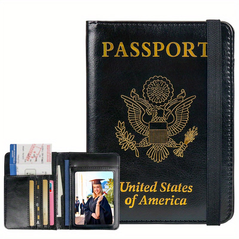 Mini Textured Document Holder PU Leather Passport Cover