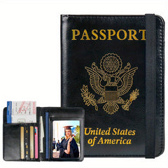 Mini Textured Document Holder PU Leather Passport Cover