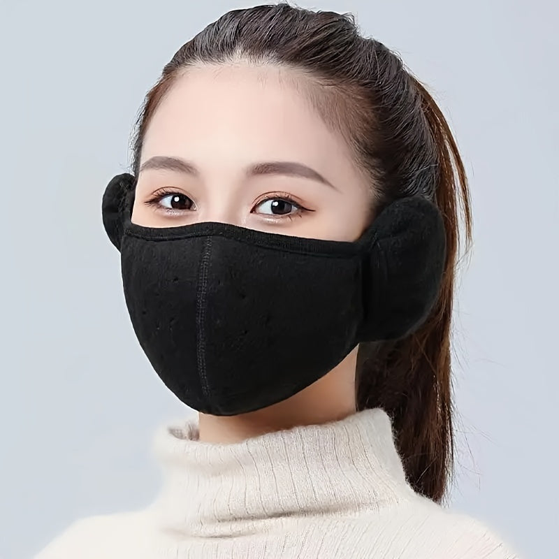 2026 Winter Breathable Mask & Ear Muffs Windproof Reusable for Outdoor Sports