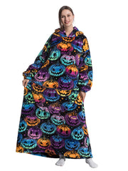 Flannel Hooded Nightgown Plus Panda Print Robe