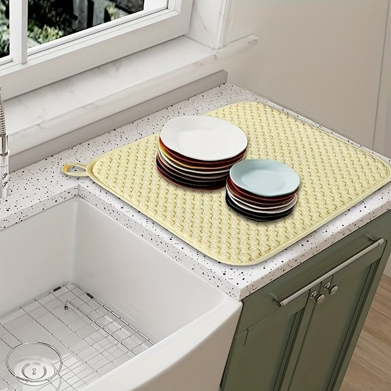 Kitchen Dish Drying Mat Absorbent Quick Drying Pad
