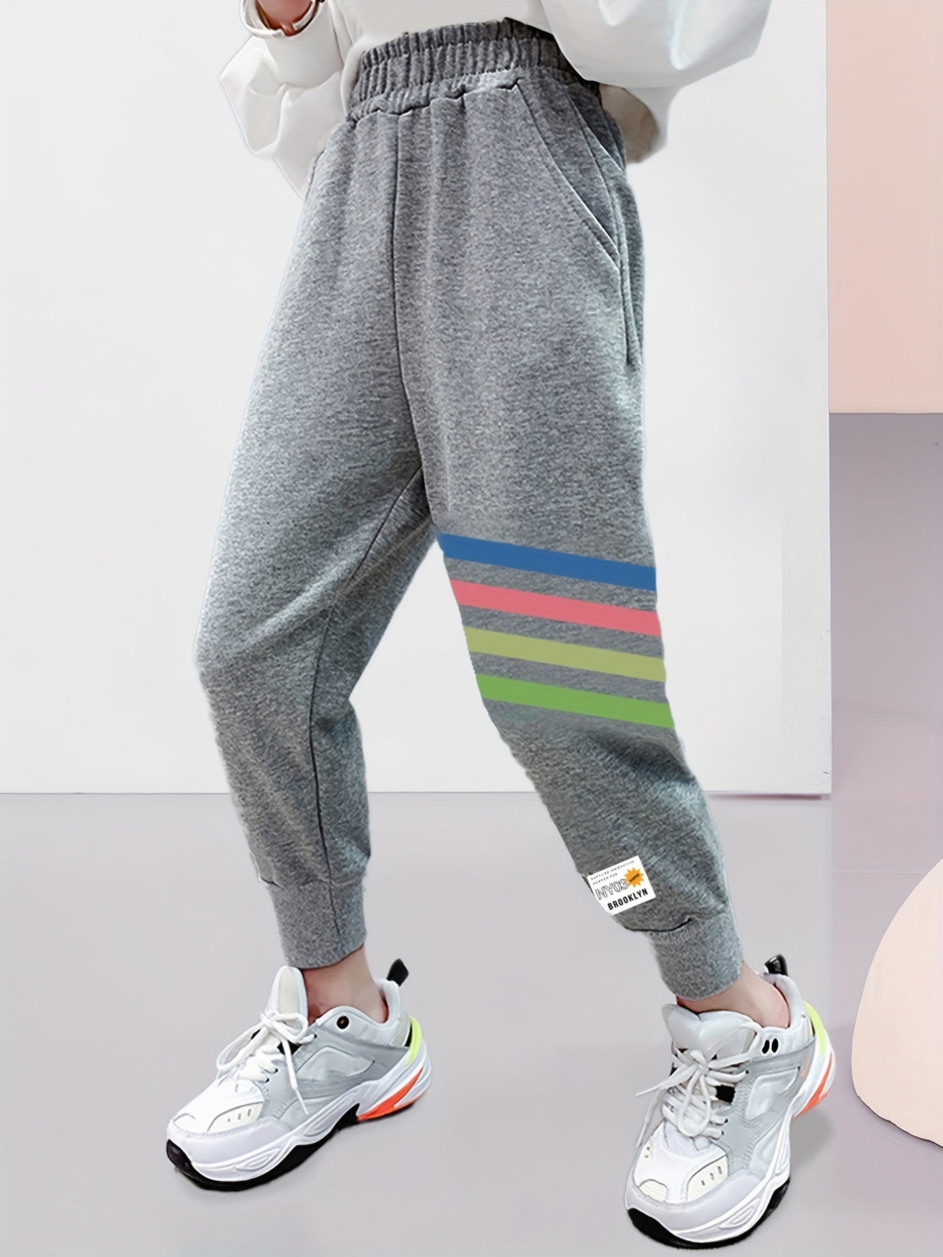 Girls Street Jogger Sweatpants Loose Fit Sports Running Trousers