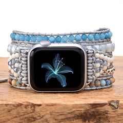 Adjustable Bohemian Stone Watch Band Men Crystal Band 38mm-45mm