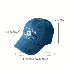 Unisex Adjustable Baseball Cap w/ Letter Embroidery for Sport