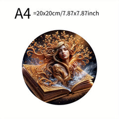 Round Wooden Puzzle The Beauty in the Book Ideal Gift for 3 Birthdays Festivals