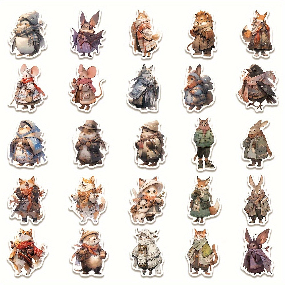Winter Animal Series Stickers | Waterproof Vinyl for Laptops, Bottles
