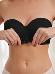 Strapless Push Up Bra Front Buckle Invisible Lingerie