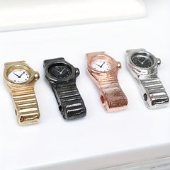 4pcs Mini Metal Dollhouse Watch Set DIY Model Toy Decoration Collectible