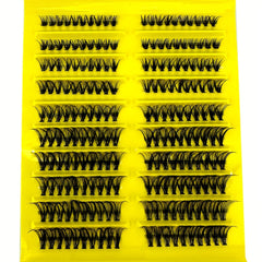 200pcs Faux Mink D Curling DIY Eyelash Clusters 30P 40P 10 16mm Mixed