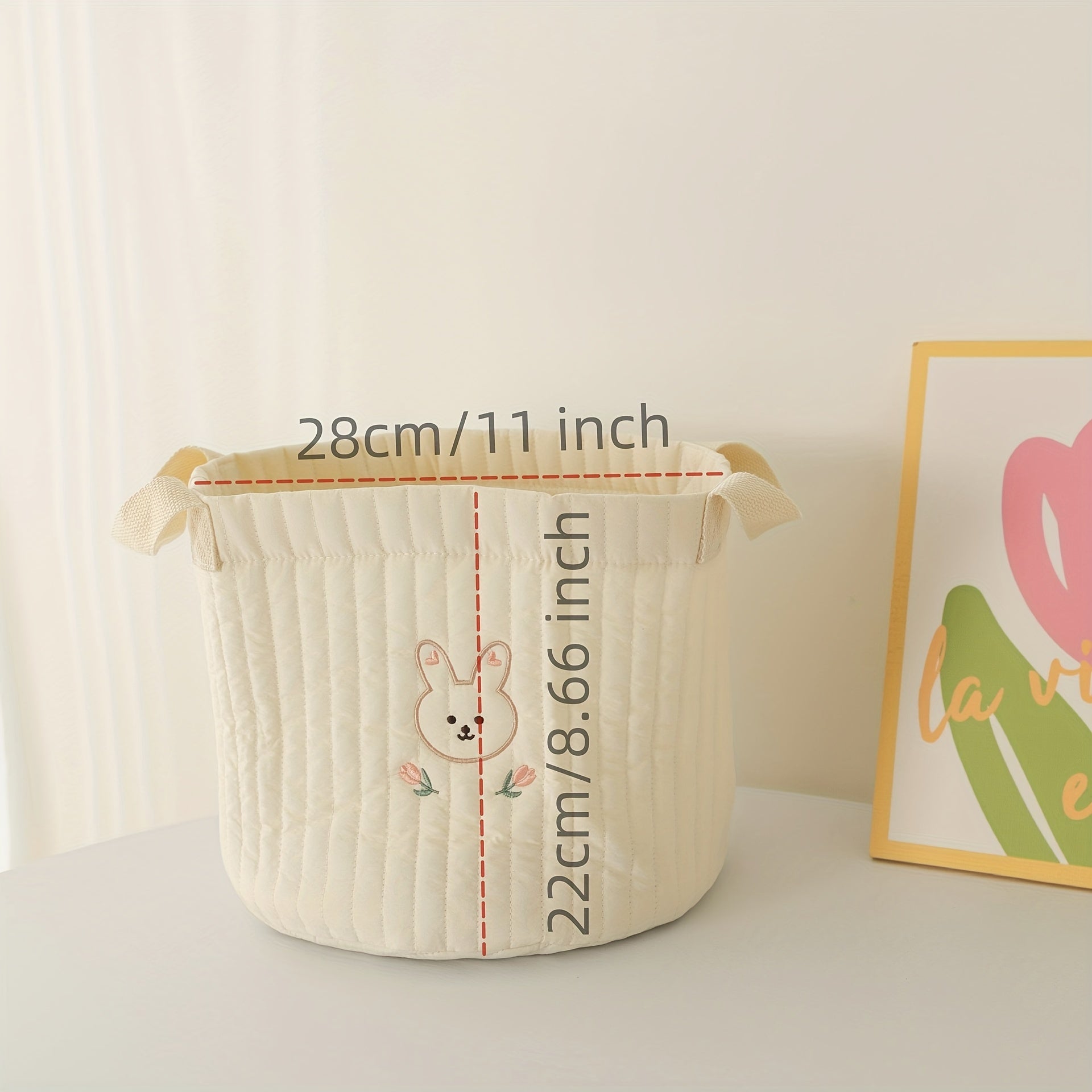 Small Bear Rabbit Storage Bag Baby Diaper Clothes Toy Basket