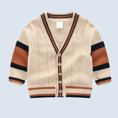 Boys Cable Knit Cardigan for Fall Winter